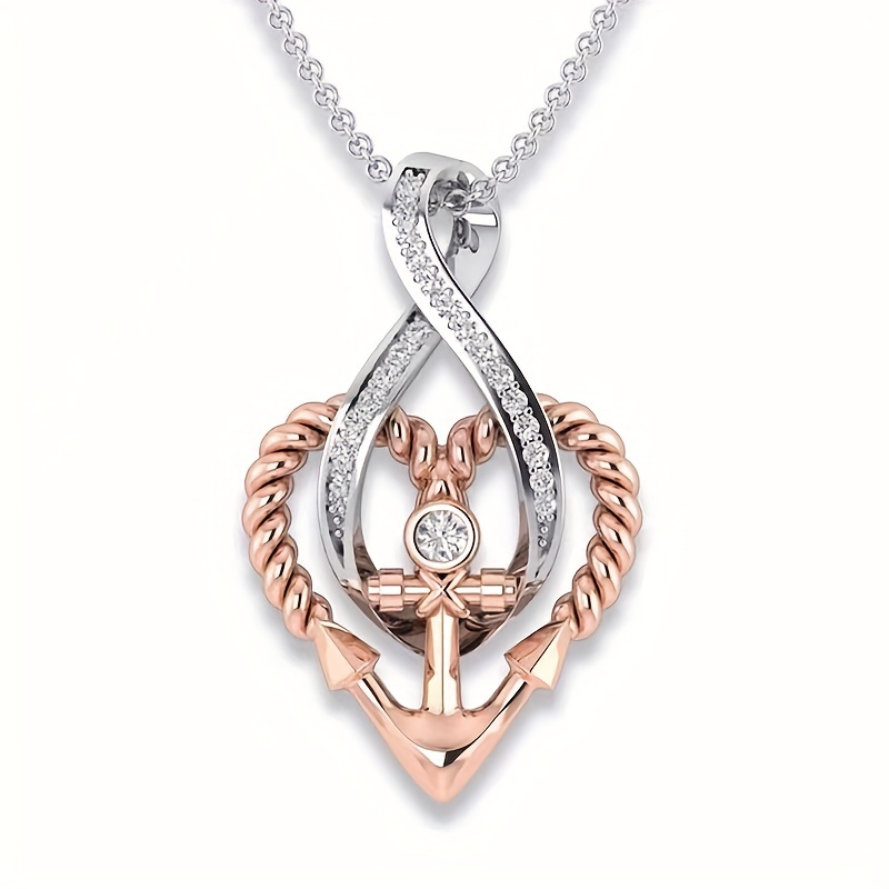 Anchor on sale infinity necklace