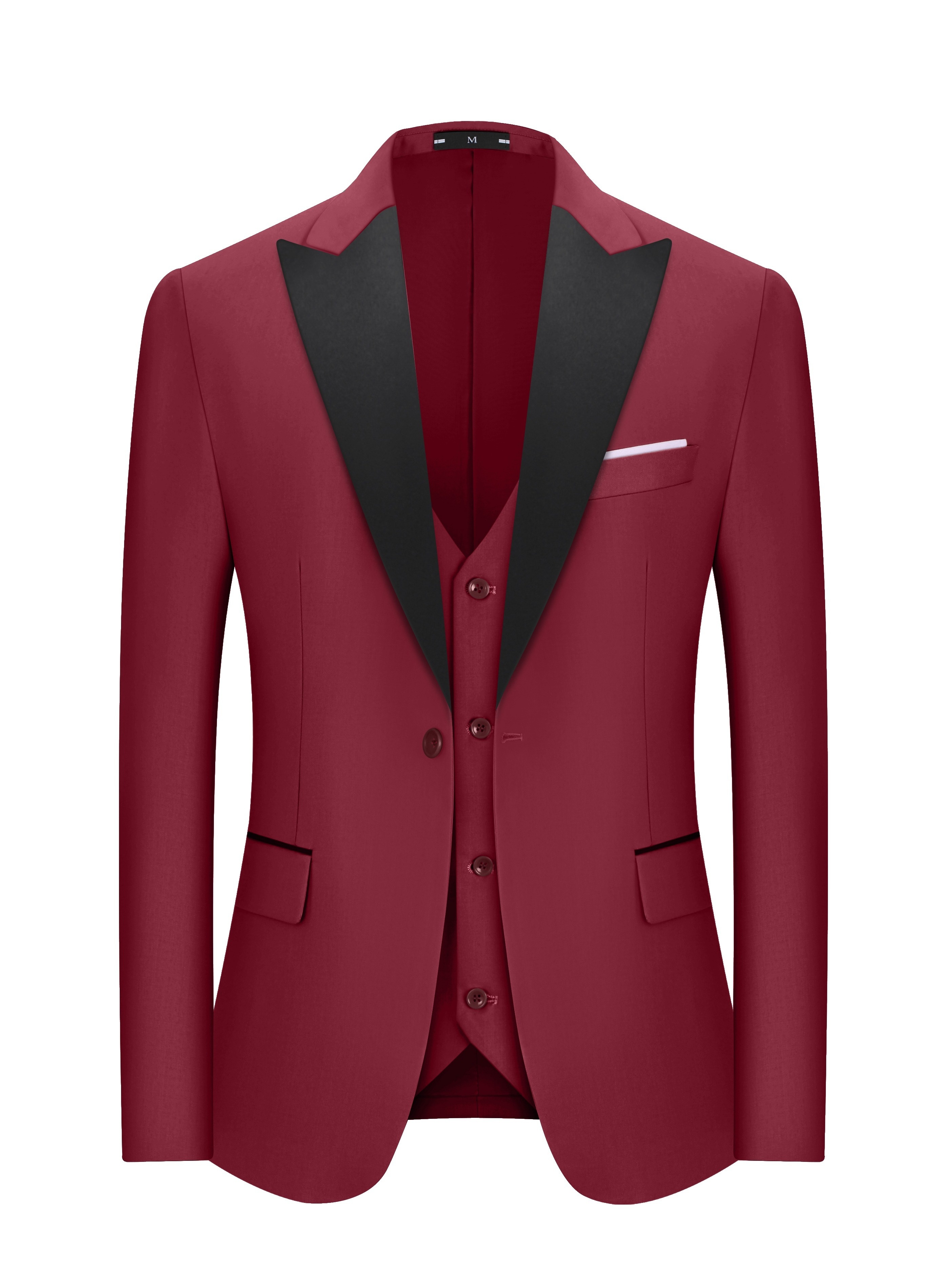 Red Women's Suit Long Coat Dress Pants 2 Pieces Formal Wedding Party Wear  Blazer