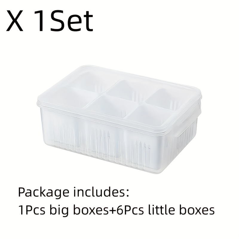 1/2/3/5pcs Side Door Refrigerator Storage Box, Food Vegetable Fruit  Classification Fresh-keeping Box, Sundries Storage Box, Ginger Garlic  Storage Box