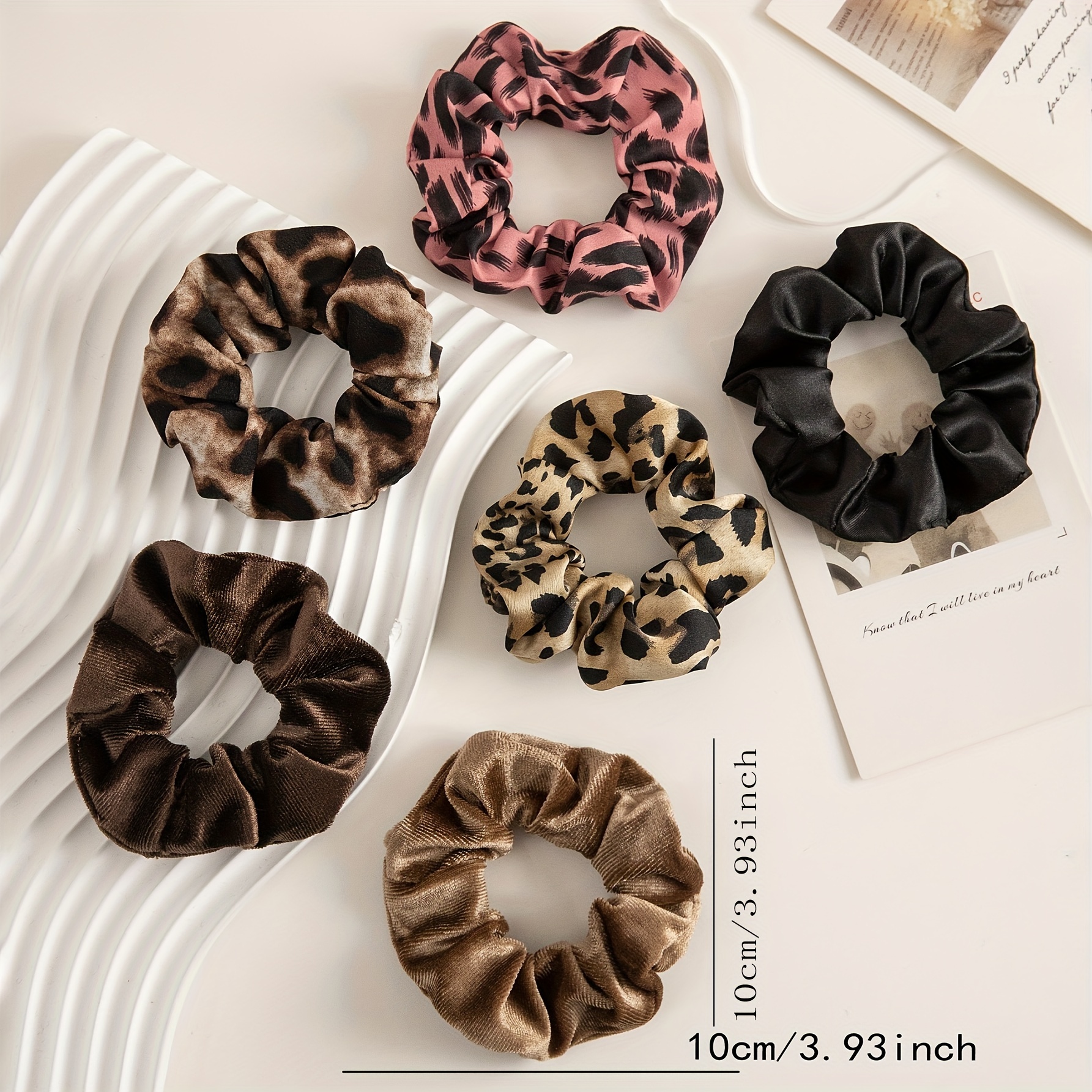 Leopard Print Hair Scrunchies Simple Fashion No Damage Hair - Temu