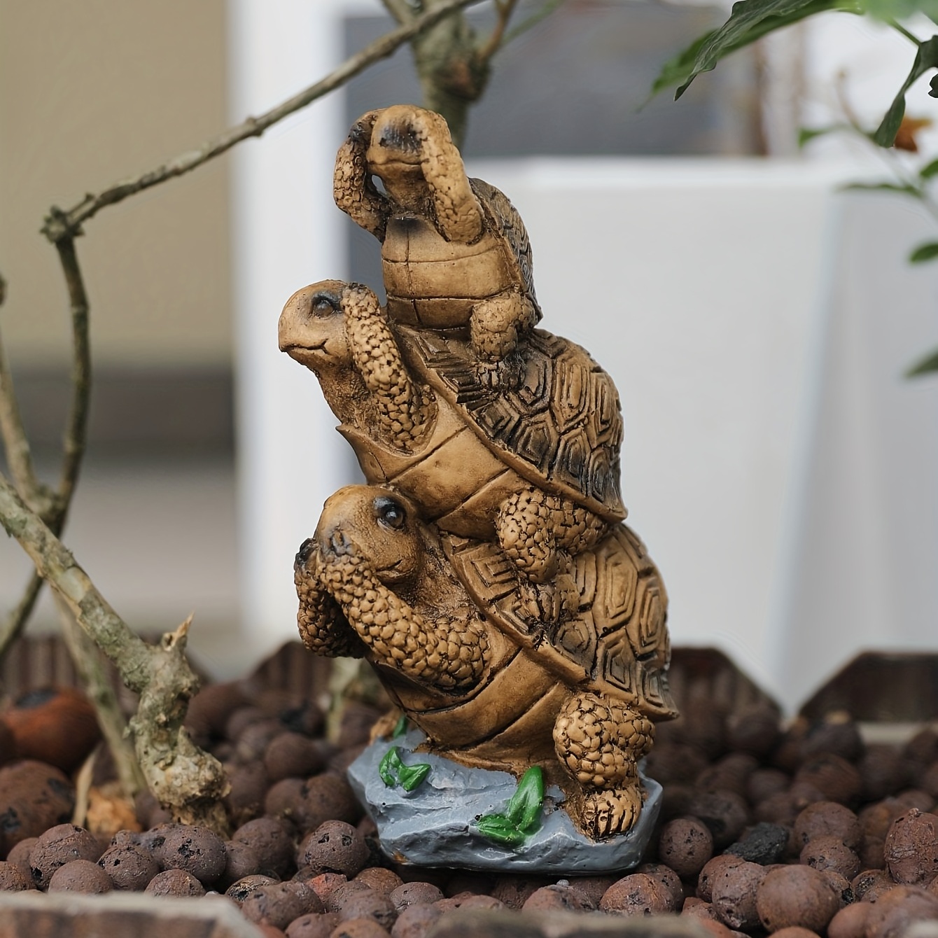 1pc, mini statues de tortue, ornements de pot de fleur, pour la décoration  de jardin à la maison figurine de tortue figurines miniatures de tortue de  mer, micro décorations de paysage ornements