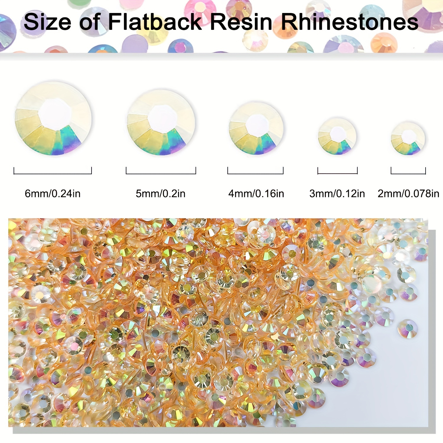 Transparent Rhinestones 2mm - 6mm You pick Size