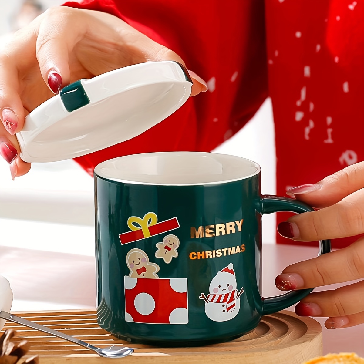 BESTonZON 4 Pçs Caneca De Natal Copo De Água Para Crianças Canecas De Café  Para Adultos Decoração De Natal Suprimentos Para Festas De Natal Caneca De  Água Natal Caneca De Cerâmica Copo