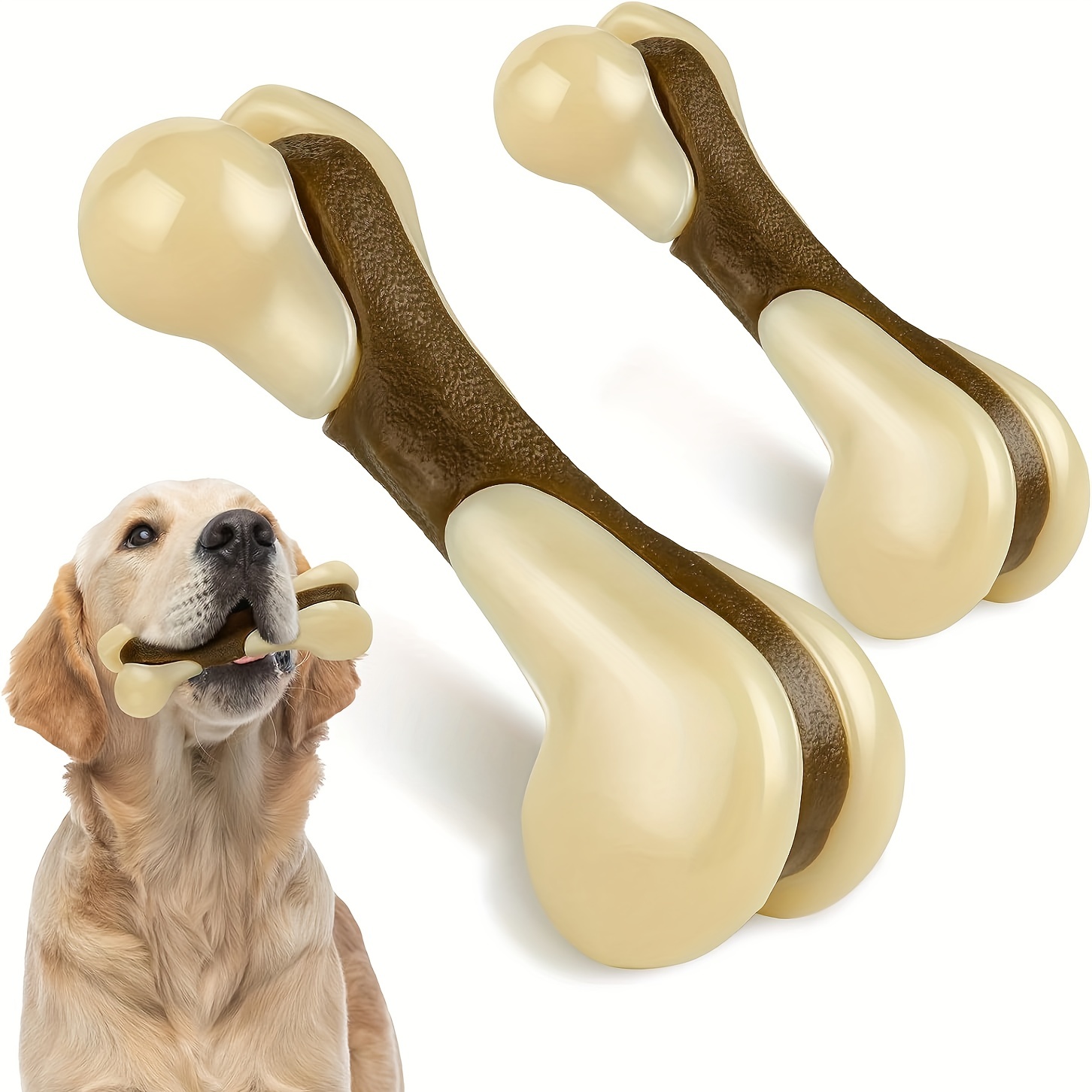 New Bone Shape Pet Dog Toy With Beef Flavor Interactive Dog - Temu