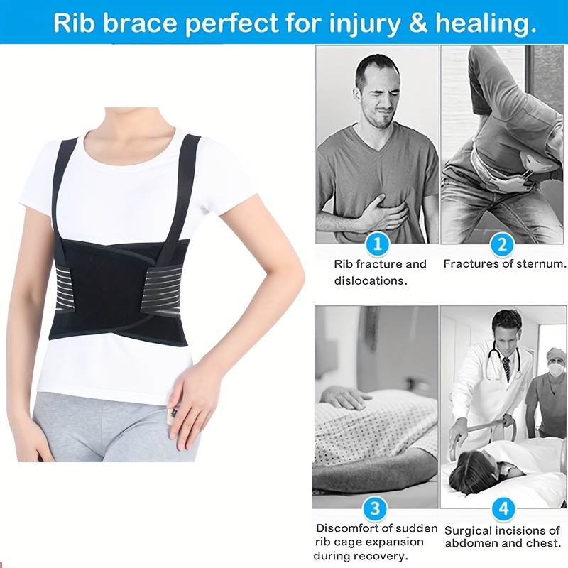 Adjustable Chest Brace for Broken Rib Breathable Elastic Fixation