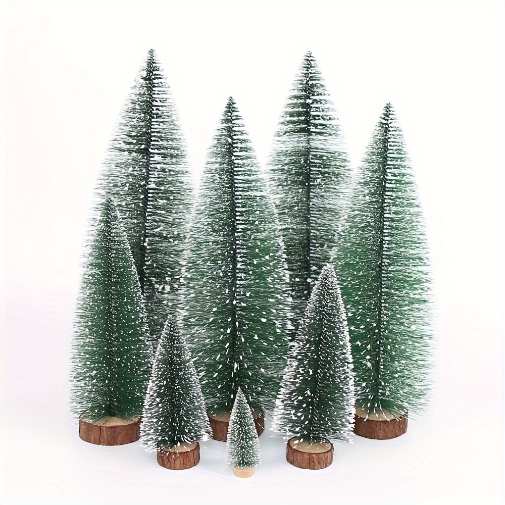 6Pcs Artificial Mini Christmas Trees,Miniature Pine Trees with