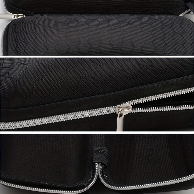 Honeycomb Pattern Glasses Case Hard Eyewear Protector Zipper Storage Box