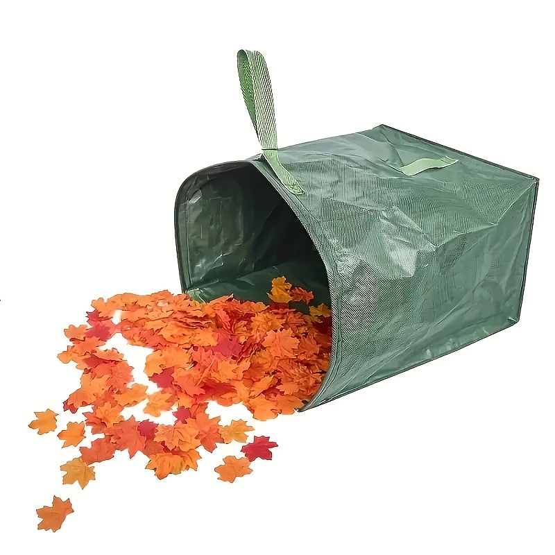 1pc Gardening Container, Large Capacity Carry-on Garden Leaf Bag, Green  Leaf Garbage Bag, Toy Storage Bag, Composting & Yard Waste Bins
