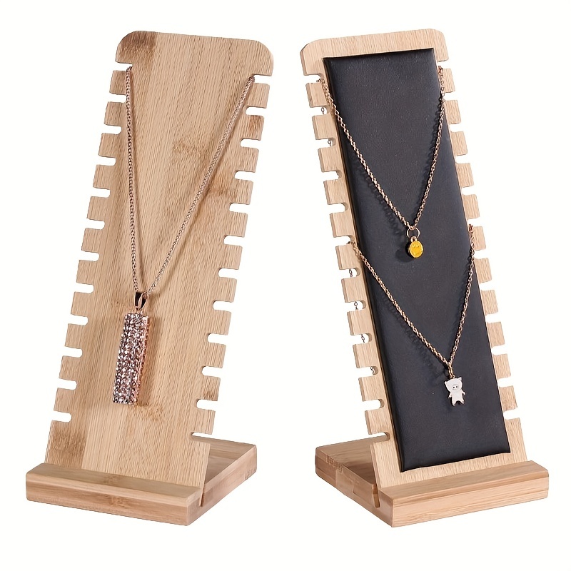  6Pcs Jewelry Display Set, Bamboo Necklace Display