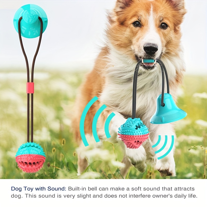 Dog Toy With Suction Cup Dog Toy Dog Toy Rubber Ball Multifunctional Toy  For Pets, Robust, With Double Suction Cup, Pulling, Chewing, Playing