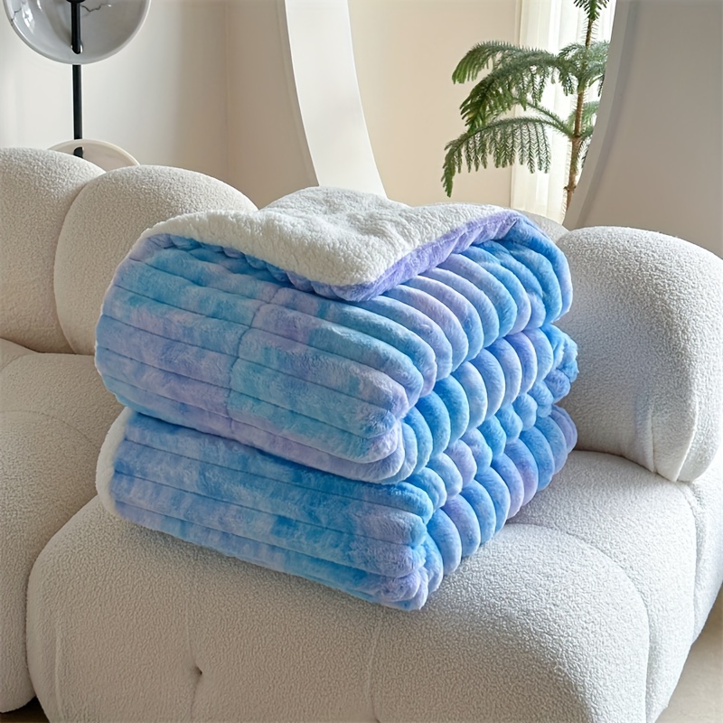 1pc autumn and winter season solid color thick plush cushion, can