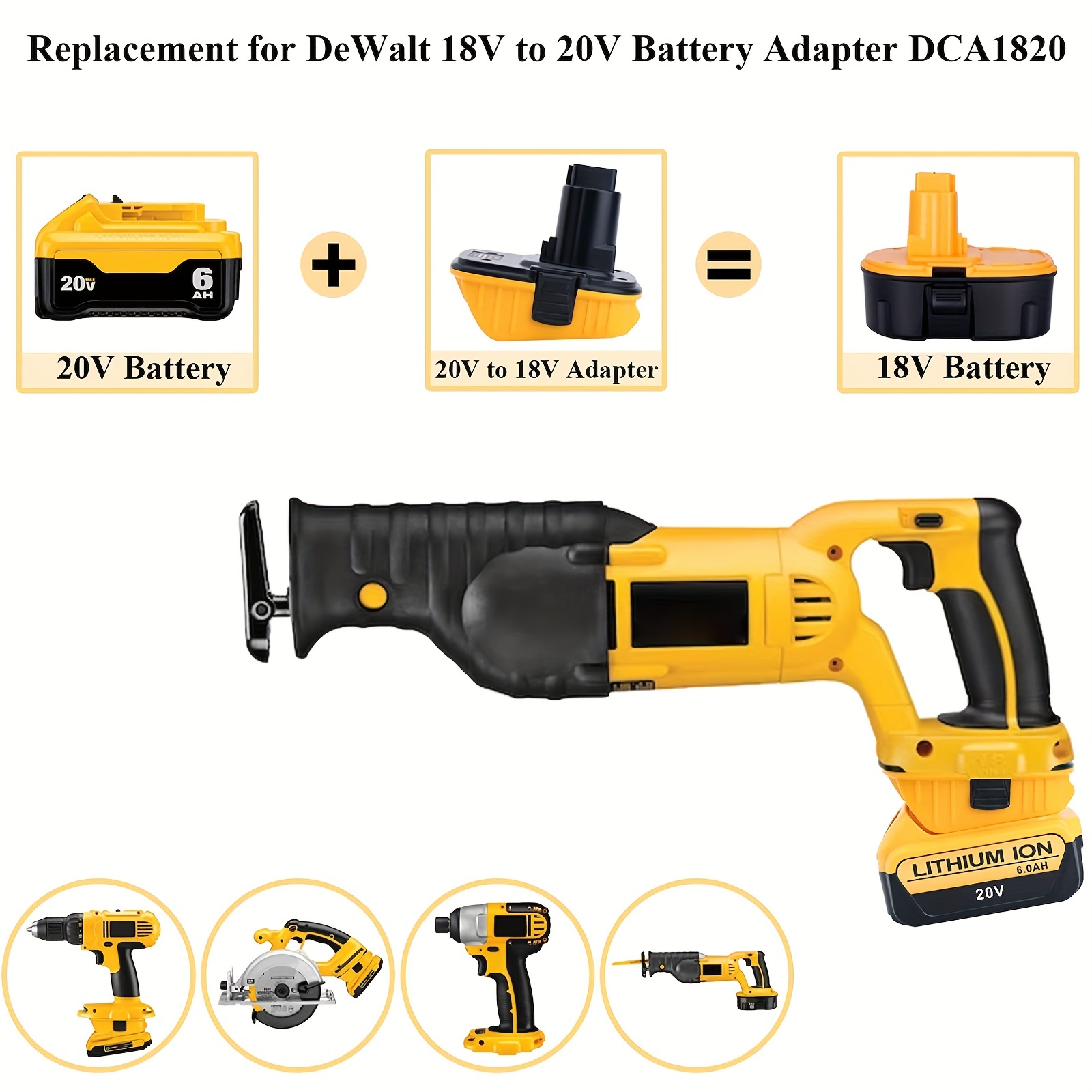 Dewalt 20V Battery Replacement and Battery Adapter