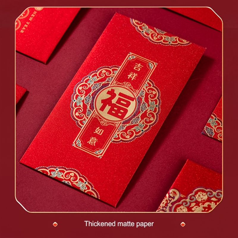 2023 Red Chinese Envelope Personality Creative Hongbao Hot Stamping  Thickening High-end Chinese New Year Lucky Gifts