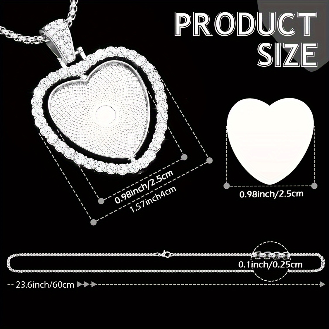 Wholesale Sublimation Rhinestone Trays Pendant Set – Heart Shape Double  Sided Blank Rhinestone Bezel Trays Manufacturer and Supplier