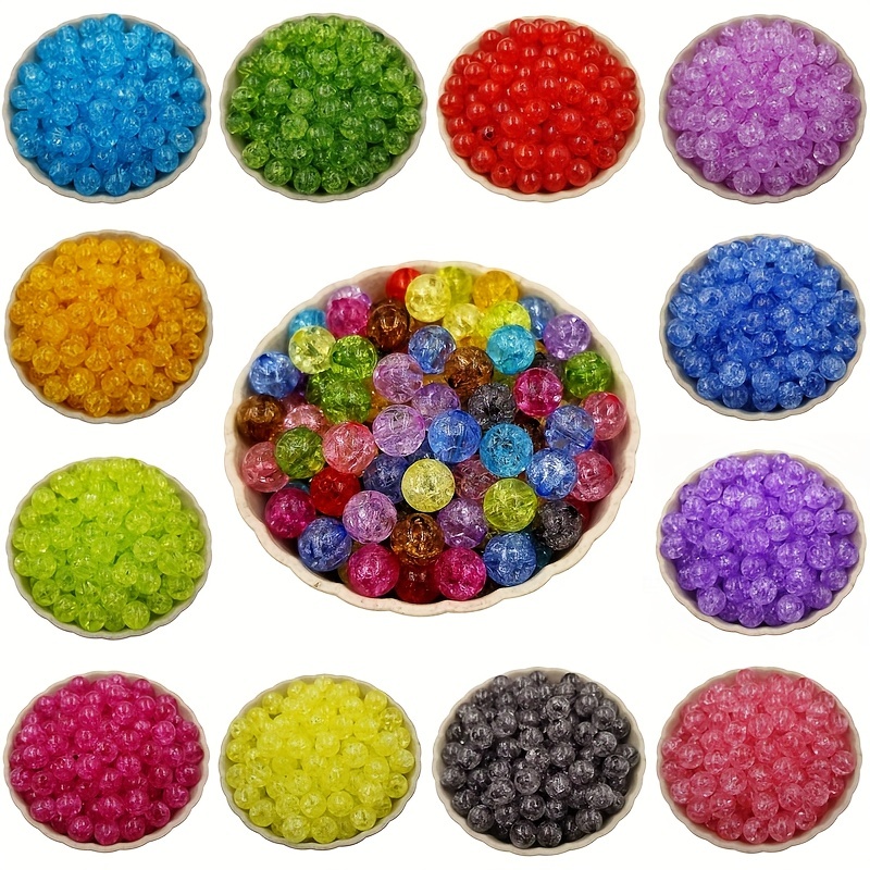 Wholesale 4/ 6/ 8mm Glass Beads Round Loose Spaced Beads For Jewelry Making  DIY Bracelet Earrings