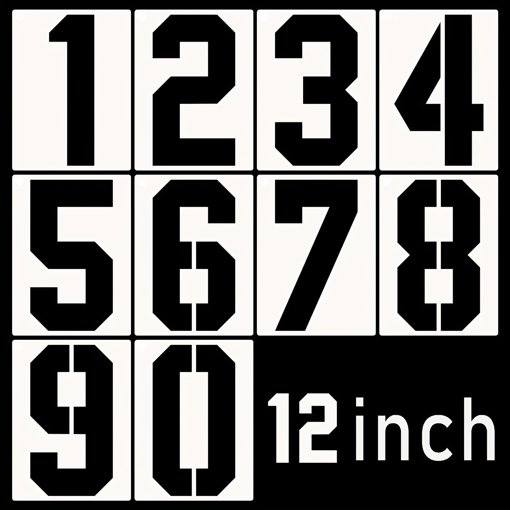 Large Number Stencils Kit 0 9 Address Number Stencil - Temu