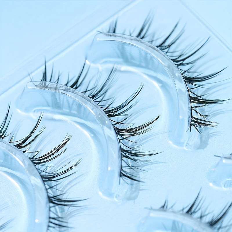 Natural Look Wispy Manga Lashes - Long Crisscross Japanese Style Cosplay Anime  False Eyelashes - Temu