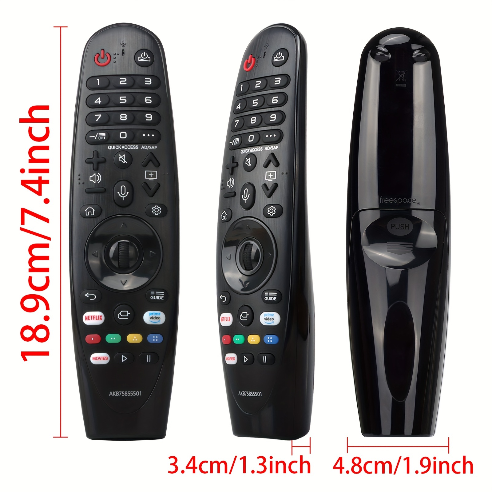 Mando a distancia universal de voz para LG Smart TV, repuesto L-G Magic  mando a distancia compatible con todos los modelos de TV L-G con función de  voz : : Electrónica