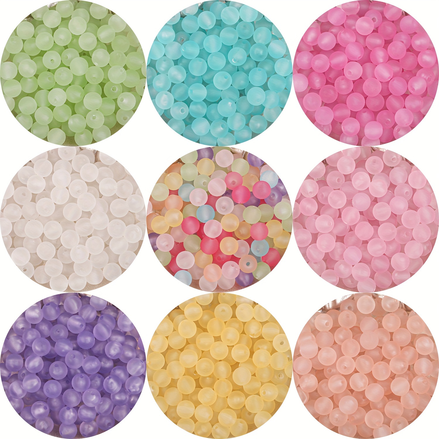 PATIKIL 12mm Acrylic Beads For Jewelry Making - 200 Pack Clear AB Spacer Beads - View #11
