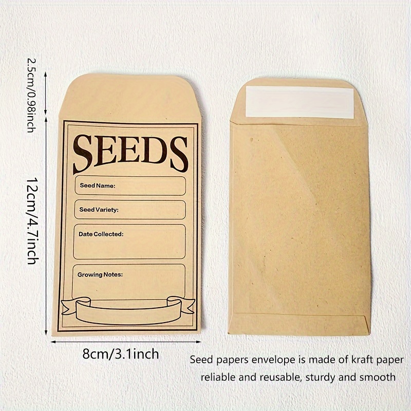 Self sealing Seed Envelopes seed Packetsenvelopes garden - Temu