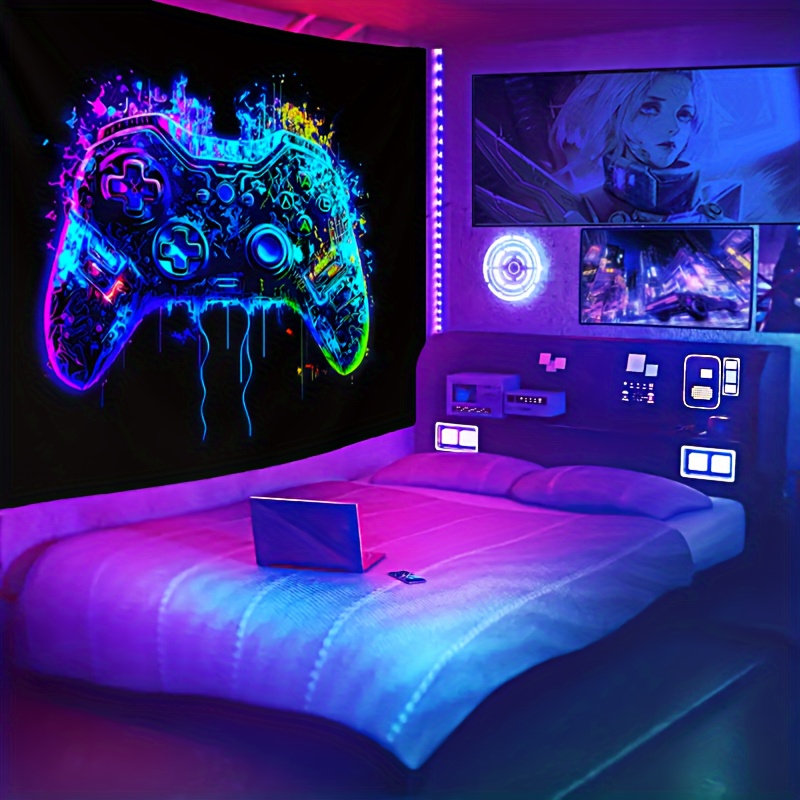 E sports Room Game Controller Fluorescent Tapestry Remote - Temu