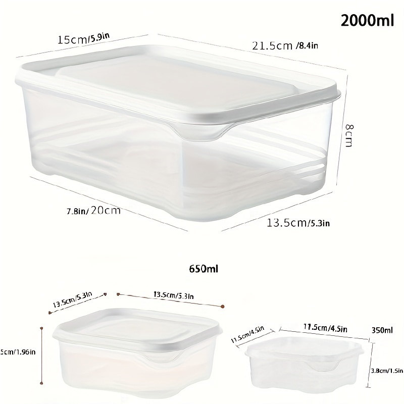 Lunch Boxes, Transparent Refrigerator Storage Boxes, Fresh-keeping Box For  Fruits, Vegetables, Meat, Eggs, Ginger, Garlic, Microwave Safe And  Dishwasher Safe, Kitchen Utensil For Organized Food Storage, Kitchen  Supplies - Temu