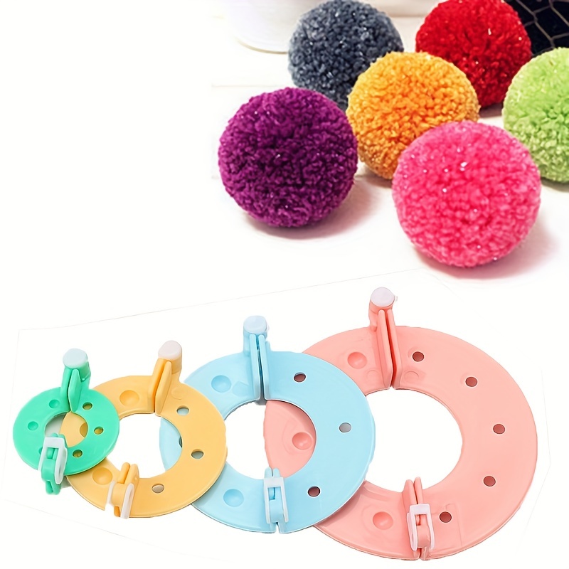 8 Pcs Pompom Maker Kit Knitting Crafts Different Sizes Plush Ball