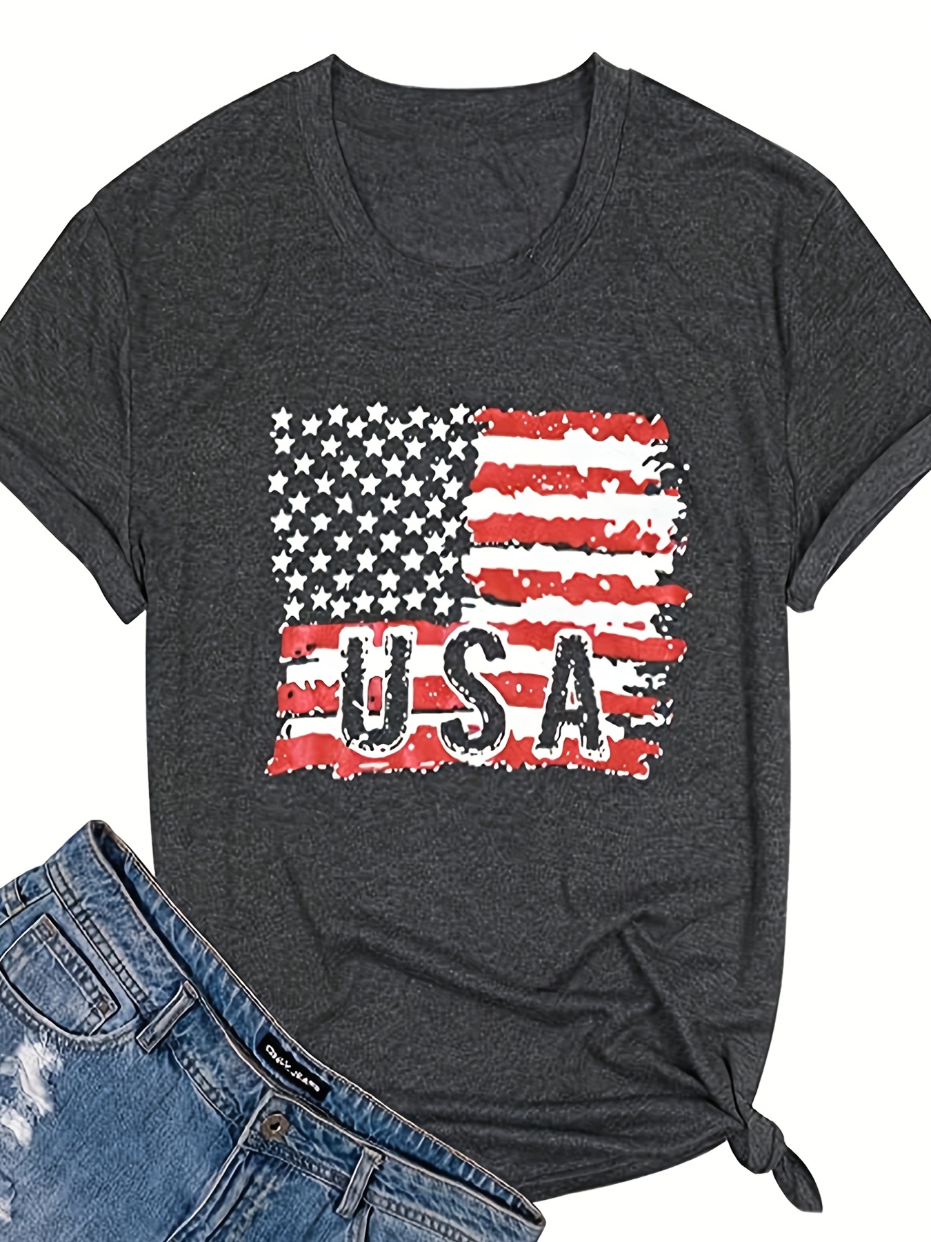 Camiseta Para Meninas Forth Of July Estados Unidos Da América