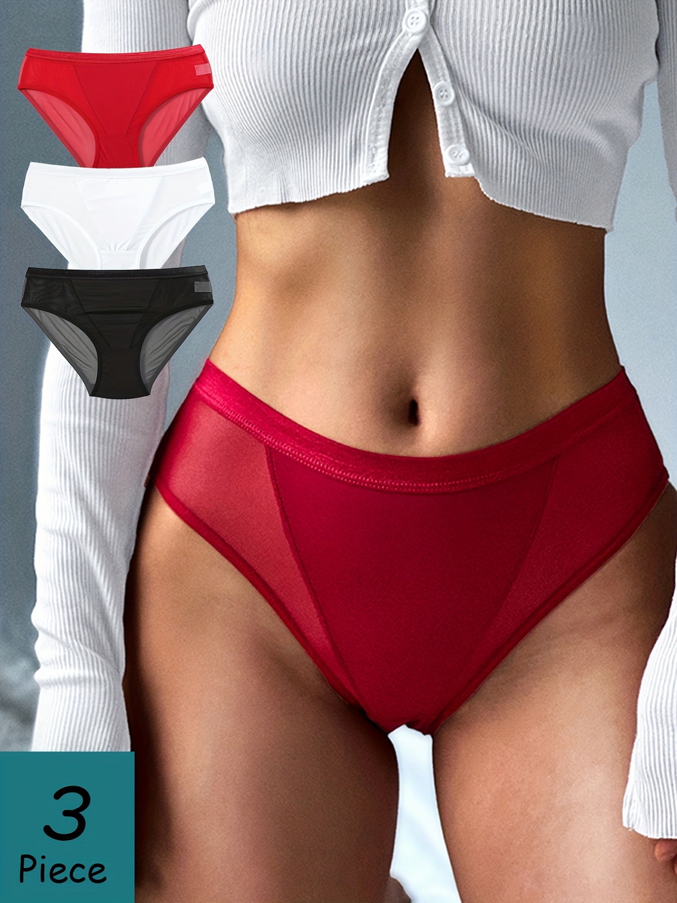 Women's Crotchless Underwear Stretch Panties Cute Breathable Briefs Thongs  Butt Lifting Hipsters Red : : Clothing, Shoes & Accessories