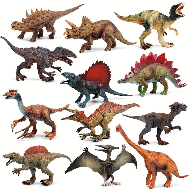 OENUX Juguetes de dinosaurio con libro de sonido interactivo para niños de  3 a 5 años, libro de dinosaurios con sonido y 12 figuras de dinosaurios de