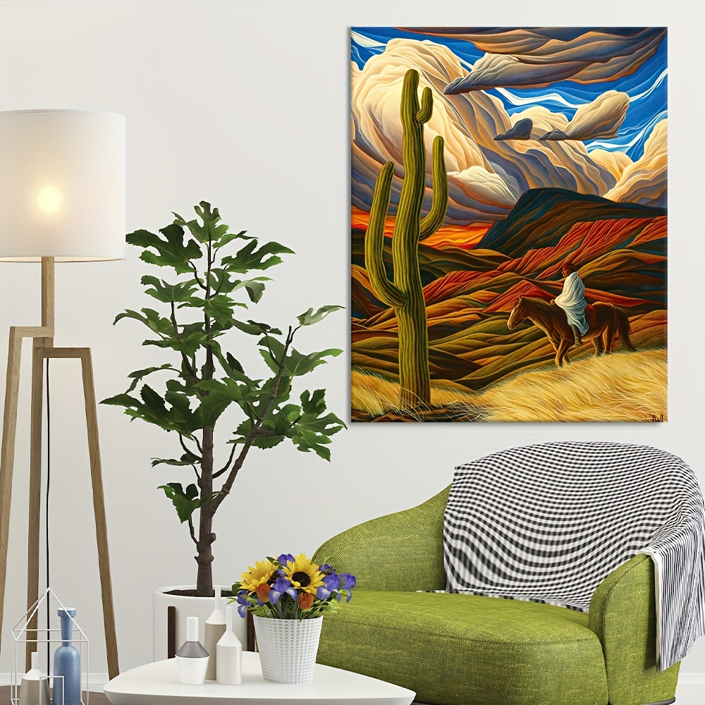 Mountains View Canvas Paint by Numbers for Adults Beautiful Acrylic  Painting on Canvas Paint by Your Own DIY Kit Oil Wall Art Decoration 