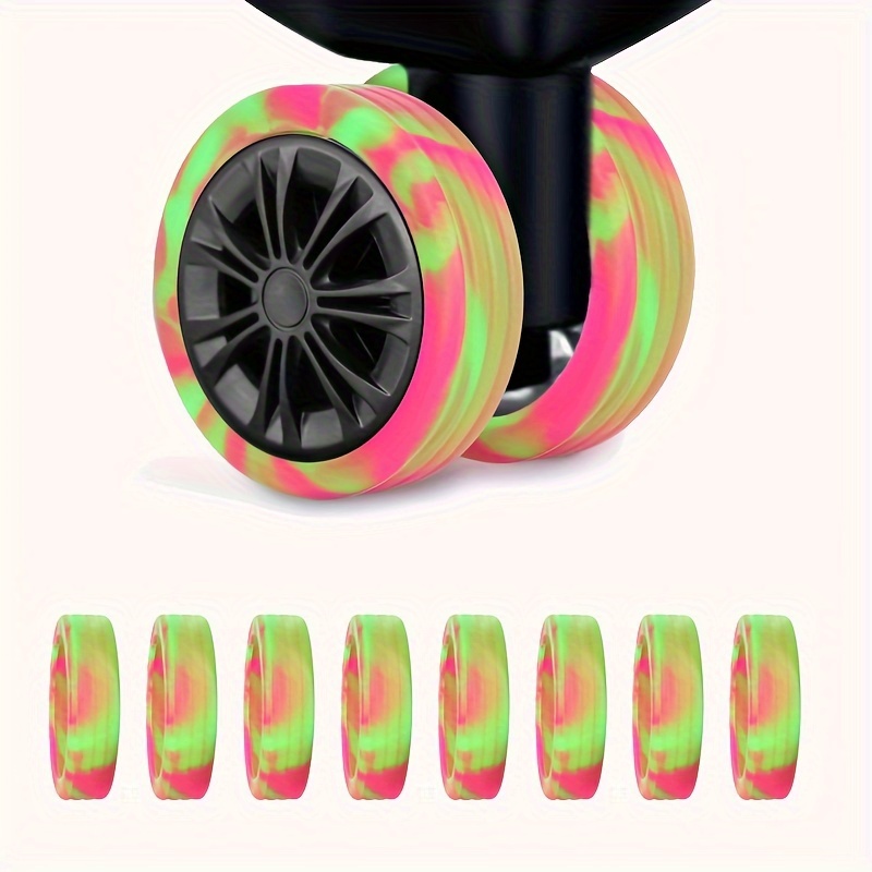Mini Travel Suitcase Wheels Covers Simple Silicone - Temu