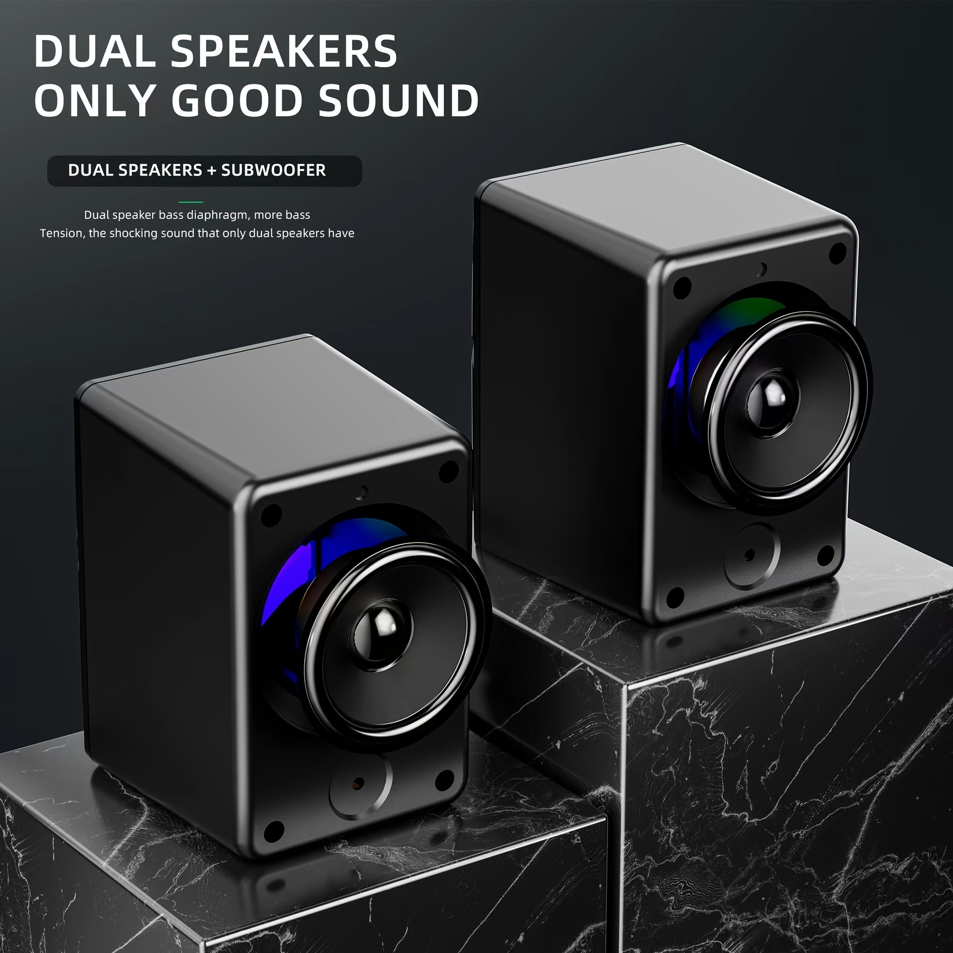 Multimedia Speaker Set for Notebook and PC USB 2.0 and 3.5 mm Jack