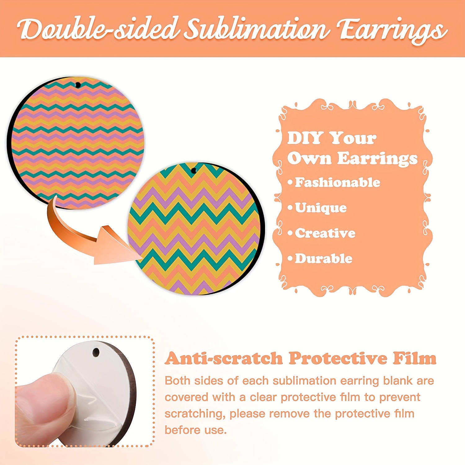 Sublimation Earring Blanks Mdf Sublimation Printing Round - Temu