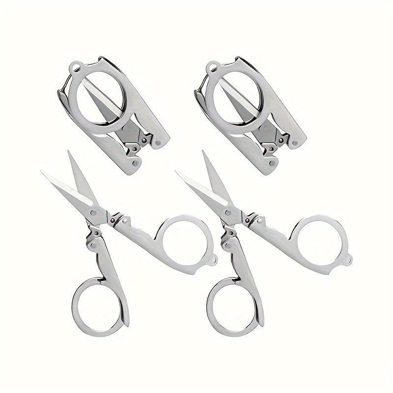 Stainless Steel Folding Small Scissors Sewing Scissors - Temu