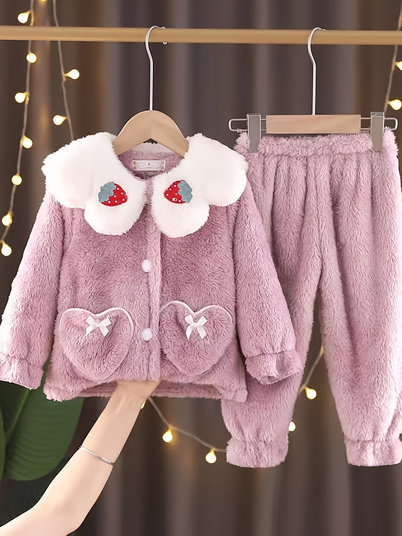 Conjunto de Pijama Térmica con Bordado de Corazón y Letras para Mujer de  Moda