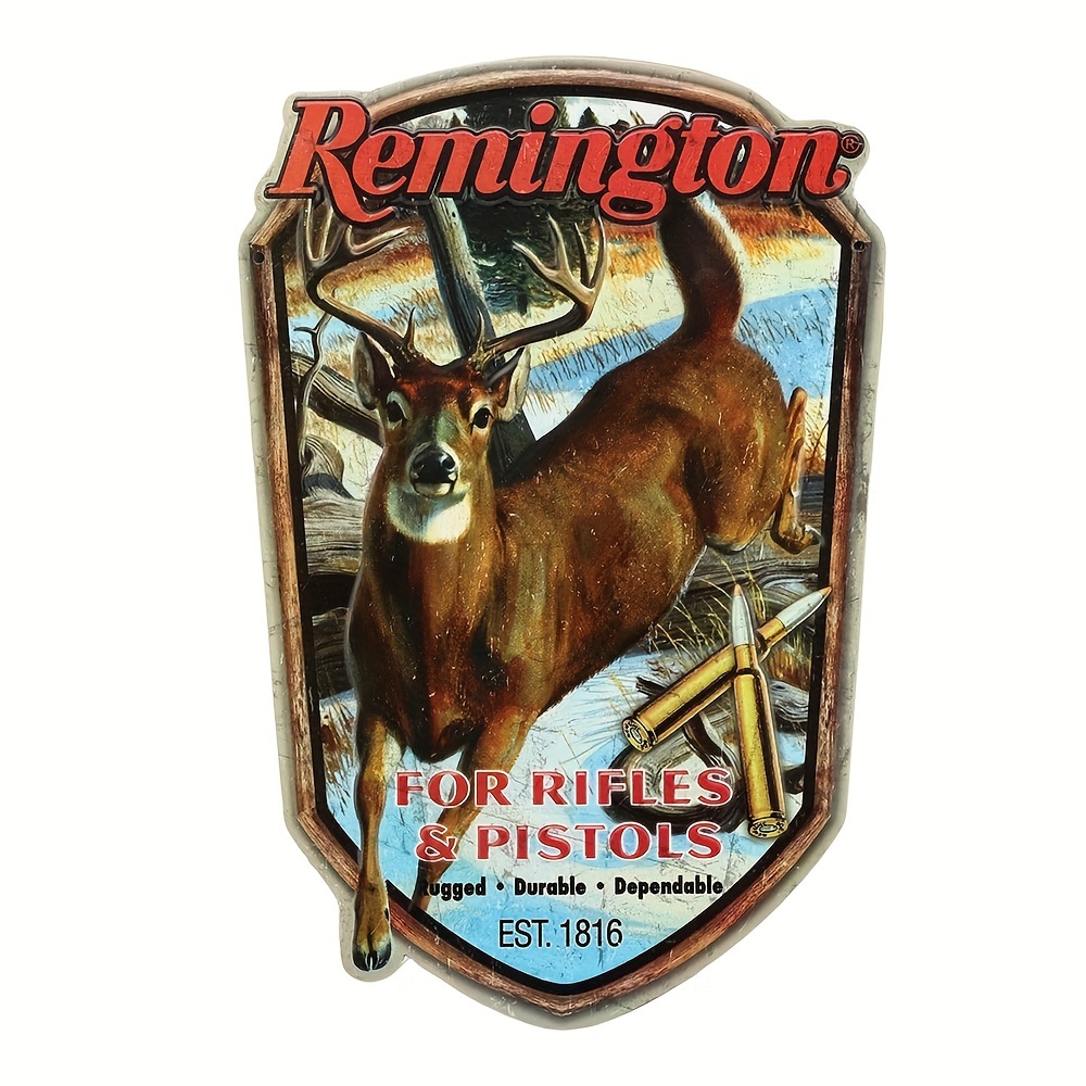 Remington Rifles Pistols Embossed Wood Sign Vintage Hunting - Temu Canada