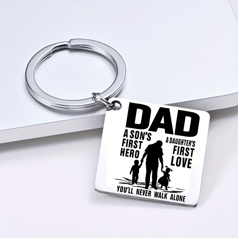 Daddy A Son's First Hero Keychain for Daddy Christmas Gift from