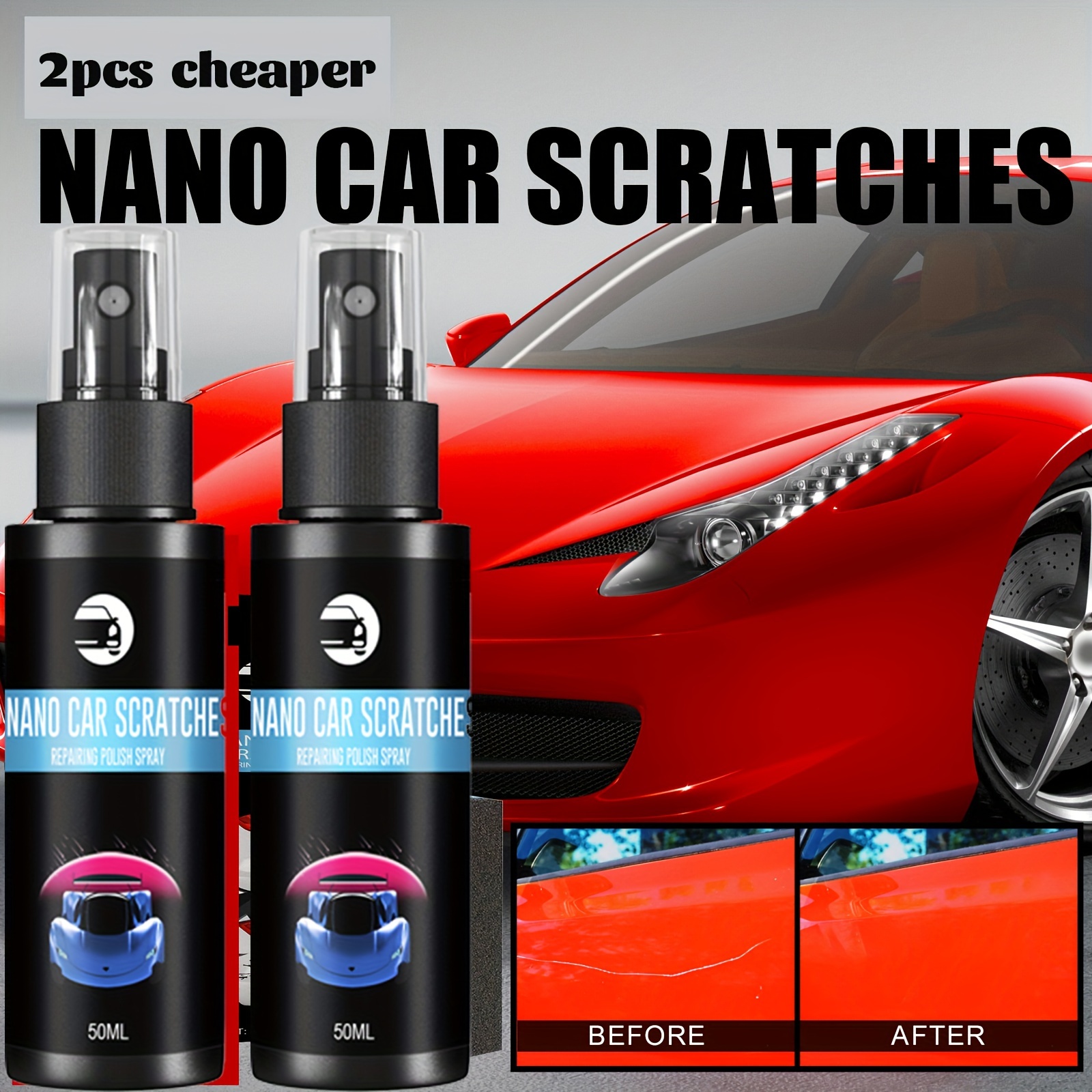 Nano Car Scratch Repair Spray, 2023 New Nano Car Scratch Removal Spray, Car  Scratch Remover for Deep Scratches, Nano Coating Agent for Car (100ml, 2