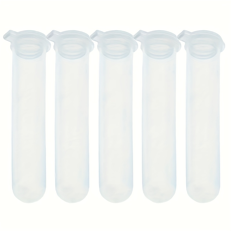10pcs 115ml/3.8oz Clear Plastic Test Tubes With Caps,150 X 33mm Flat Large  Test Tube For Birthday Goodie Bags,Bath Salt,Halloween Party Decoration,Can