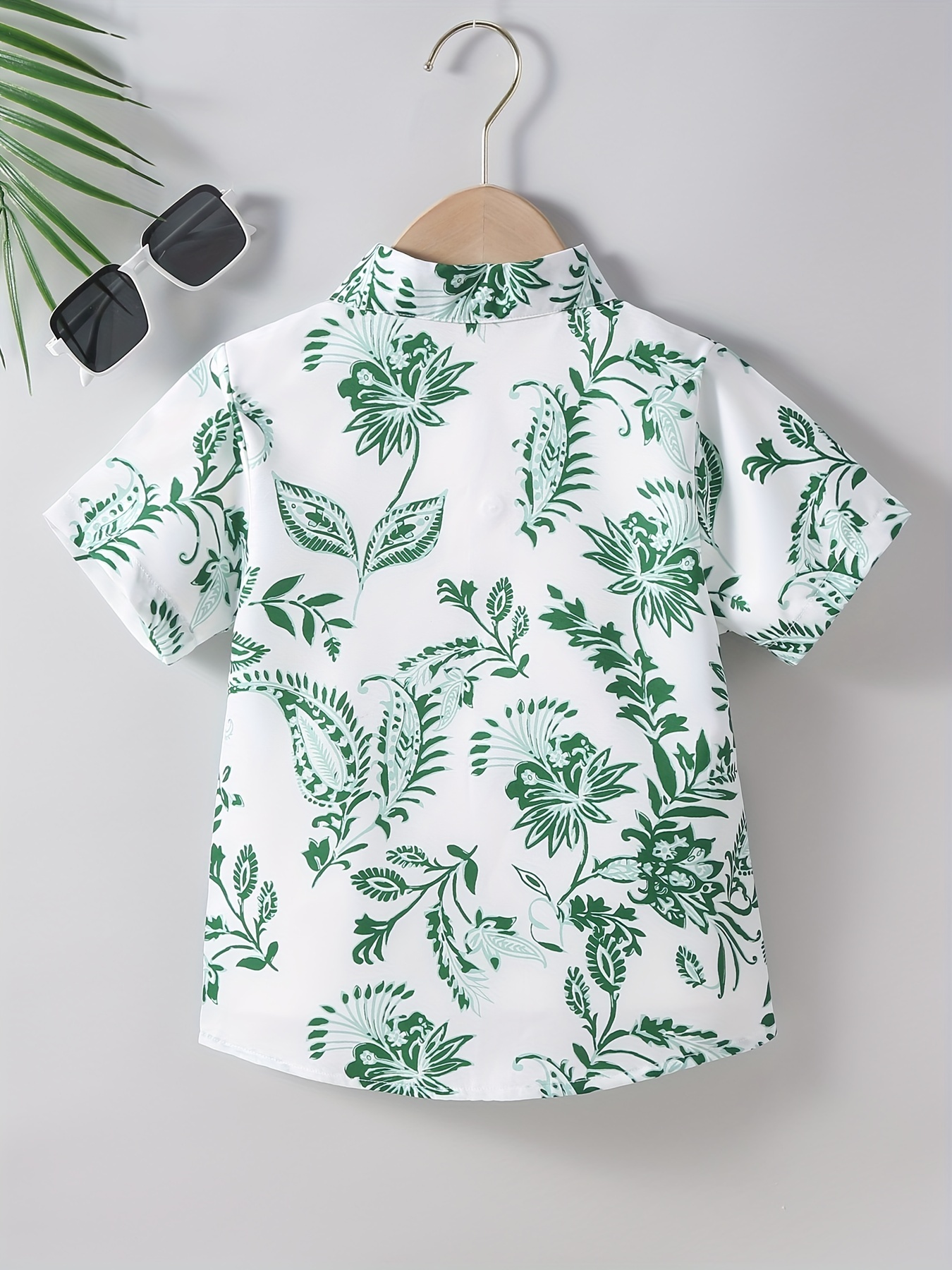 Boys Porcelain Pattern Button Up Shirt