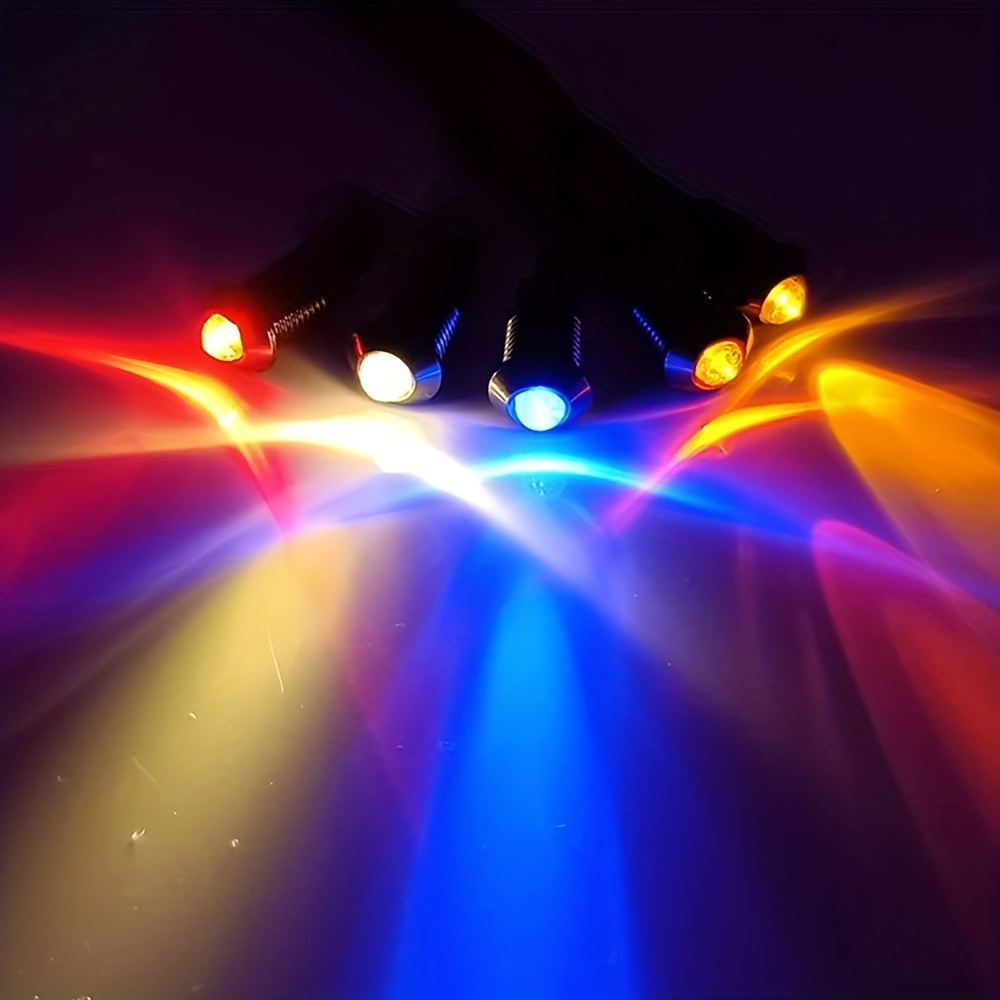 120pcs 12V LED Lights Emitting Diodes, Pre Wired 7.9 Inch DC 12 Volt 5mm  LED (6 Colors x 20pcs) Assorted Kit Diffused Colored Lens- White Red Yellow