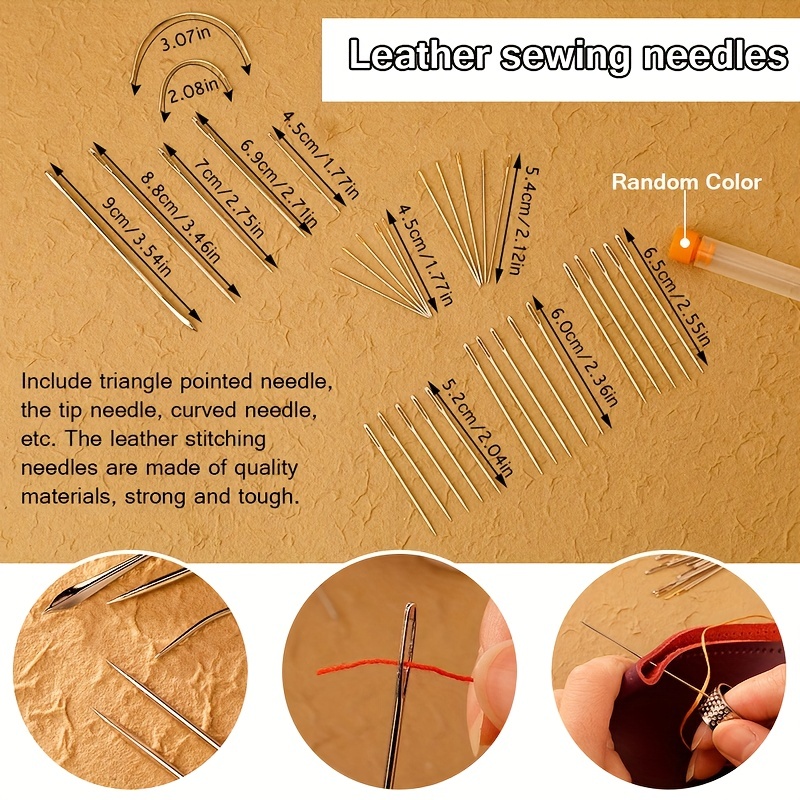Leather Sewing Kit Leather Needles For Hand Sewing Heavy - Temu