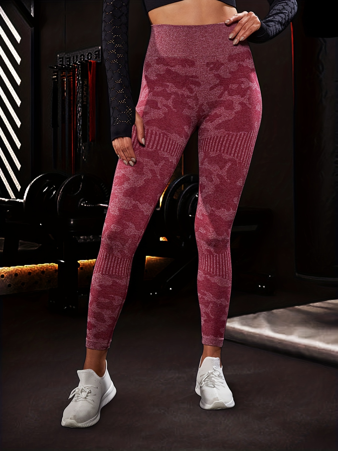 Gymshark, Other, Lgymshark Camo Seamless Set In Berry