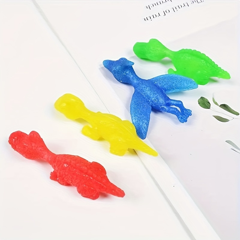 10Pcs Ejection Dinosaur Finger Super Soft Slingshot Decompression Creative  Tricky Vent Fun Small Toy,Valentine's Day/Birthday Day /Thanksgiving  Day/Christmas Gift(Random style)