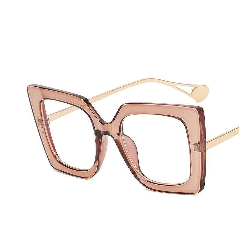 Clear Lens Fashion Glasses For Women Men Square Frame Glasses Casual Anti  Blue Light Glasses - Temu