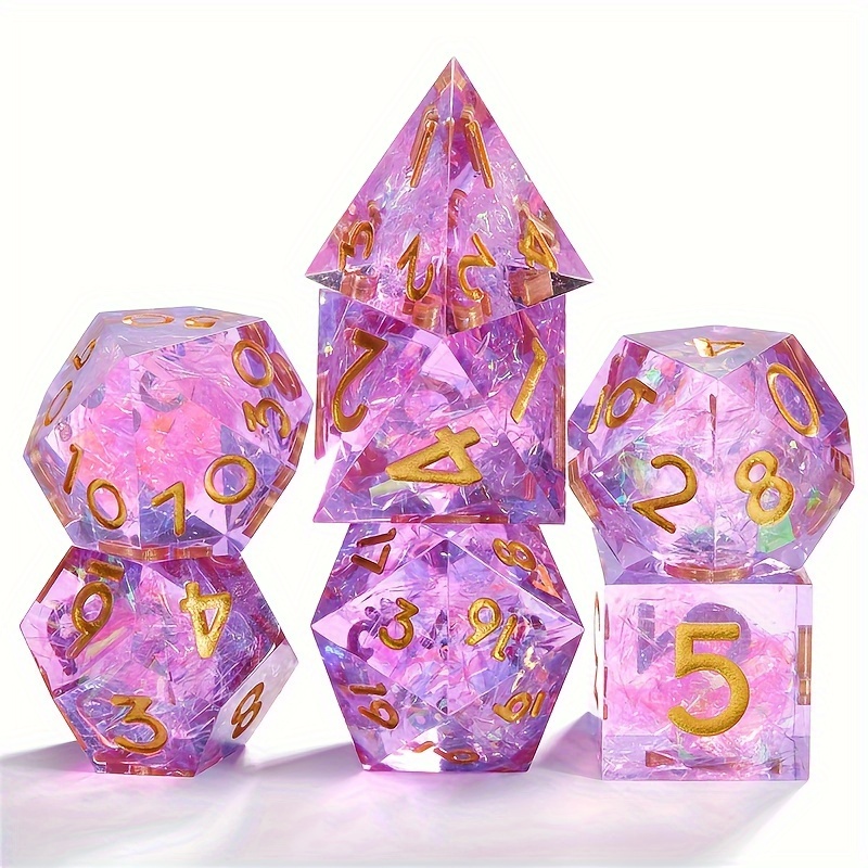 7pcs Sharp Dice Set for Role-playing Board Game Accessories