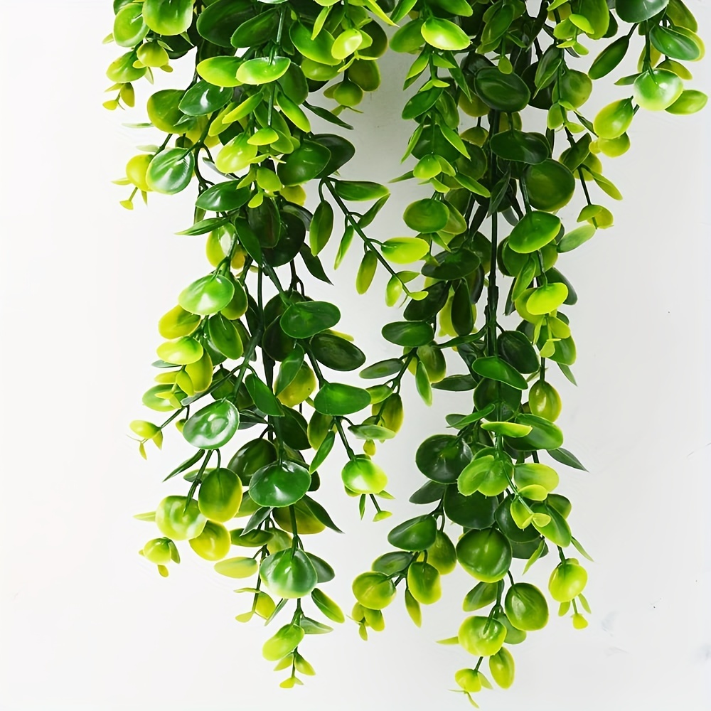 Artificial Hanging Plants Fake Home Outdoor Hanging Greenery Plant (Pack of  2)
