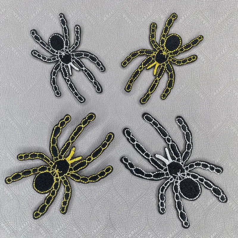 Black And Yellow Spider Small Embroidery Stickers Sew On - Temu