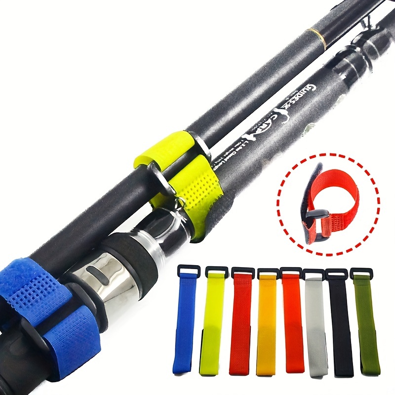 5/10/20PC Fishing Rod Tie Strap - Hook & Loop Suspender Fastener for  Outdoor Fishing Tools (Color Random Delivery)